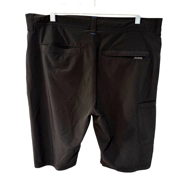 NEW! prAna Men's 34 Hybridizer Swim Trunks Ripstop Shorts Hiking Outdoors Black - Picture 3 of 6